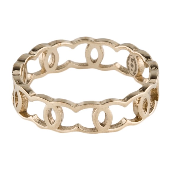 Chanel Gold Chain Link CC Band Ring | Size 6 | Brand New - Picture 1 of 4